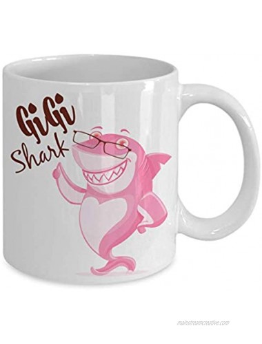 Gigi Shark Mug Mother Birthday or Special Occasion- 11 oz Coffee Mug for Mom Wife Grandma