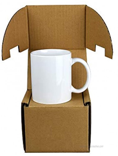 11 OZ Sublimation Coated Blank Mugs with Mail Order Box. Mug + Cardboard Box Case of 12 Pieces