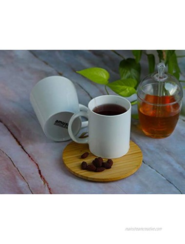 Amuse- Professional Barista Classic Large Mug for Coffee Tea Chocolate or Latte- Set of 6- 16 oz