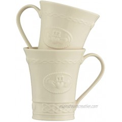 Belleek Group Claddagh Mug 10-Ounce Ivory Set of 2