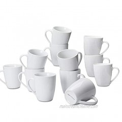 Commercial 12-Piece Porcelain 12 Oz. Coffee Mug Set White