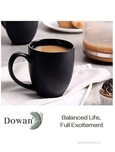 DOWAN Coffee Mug Set 16 OZ Coffee Mug Set of 6 Coffee Mugs with Large Handles for Men Women Ceramic Mug for Coffee Tea Cocoa Easy to Clean & Hold for Morning Coffee Birthday Party