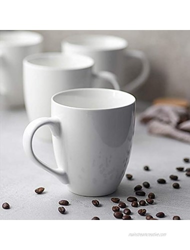 DOWAN Coffee Mugs Set 18 Ounce Large White Coffee Mugs Set of 6 for Men Women Mom Dad Ceramic Mugs with Handle for Coffee Tea Birthday DIY Paint Dishwasher & Microwave Safe