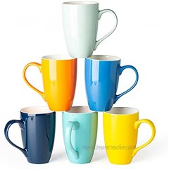 GBHOME Coffee Mugs Set of 6 Large Ceramic Coffee Mugs Set 16 Ounce Coffee Cups for Latte,Cappuccino,Tea,Cocoa Hot Assorted Colors