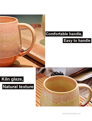Large Ceramic coffee mugs set of 2 ,Porcelain Jumbo Latte Tea Cup for Office and Home 17oz Coffee Mug with Handle for Cocoa Milk Dishwasher Microwave Safe gift set for woman men