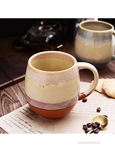 Large Coffee Mugs 16 oz for Men Women Vivimme Coffee Mug Set with Spoons 2-Pack Ceramic Tea Mug for Soup Hot Cocoa Funny Tea Cups for Office and Home Coffee Mugs for Couples Engagement Gifts