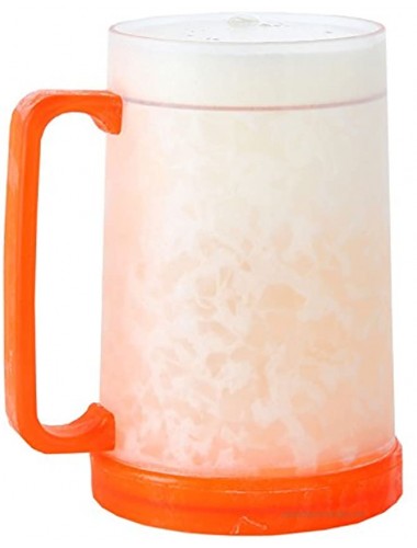 Lily's Home Double Wall Gel-Filled Acrylic Freezer Stein Mugs Great as Old Fashion Drinking Glasses at BBQs and Parties Clear with Assorted Color Accents 16 oz. Each Set of 4