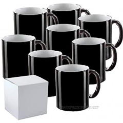 Set of 8 15oz Magic Mugs Professional Grade Sublimation Mug- Sublimation Series With Individual White Gift Boxes