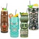 Tiki Mugs Set of 4 — Large Ceramic Hawaiian Luau Party Mugs Drinkware Tiki Bar Mugs for Cocktails-TJB06 4