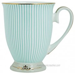ENJOHOS Royal Vintage Porcelain Bone China Coffee Mug Tea Cup Gift Ideas Royal Blue Stripe