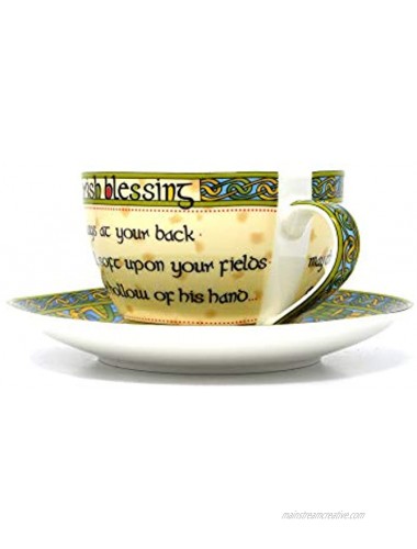 May the Road Rise to Meet You Large Bone China Cup and Saucer