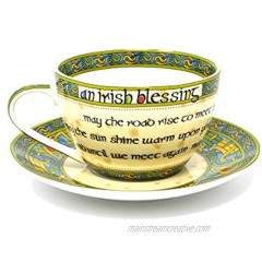 "May the Road Rise to Meet You" Large Bone China Cup and Saucer