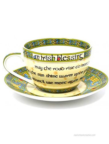 May the Road Rise to Meet You Large Bone China Cup and Saucer