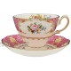Royal Albert Lady Carlyle Teacup & Saucer Teacup and saucer 6.85 ounces Multicolored Floral Print