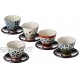 Saikai pottery Japanese Tea cup and Saucer set 5 patterns from Japan 13041