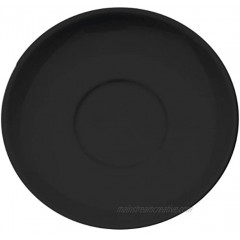 Rattleware Cremaware 7-Inch Saucer Black Set of 6