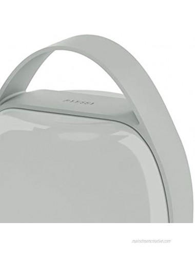 Alessi SA03 G Food à porter Two-compartment lunch pot in thermoplastic resin with cooling element grey.