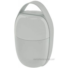 Alessi SA03 G Food à porter Two-compartment lunch pot in thermoplastic resin with cooling element grey.