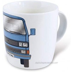 BRISA VW Collection Volkswagen Vanagon Bus T3 Camper Van Coffee Mug Tea Cup for Kitchen Garage Office Camping Equipment Gift-Idea Souvenir Design: Blue