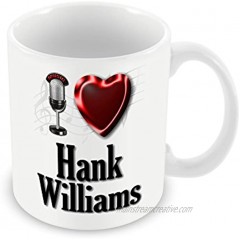 Chalkhill Printing Company CP PopMale_296 Pop Artist Mug Male -I Love Hank Williams