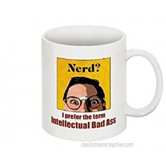 Funny Science Gifts for Adults"Nerd? I Prefer The Term Intellectual Bad Ass" Mug