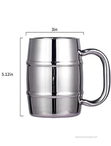 Stainless Steel Mug,Barrel Mug Coffee Mug Beer Mug 16oz. 1