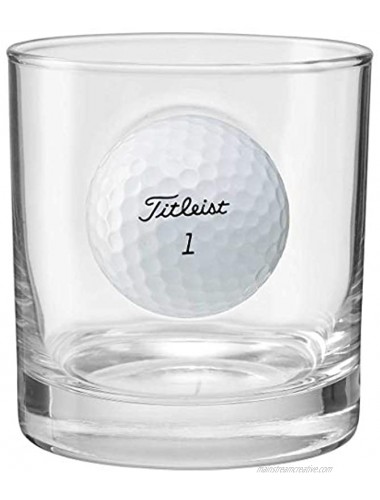BenShot Golf Ball Glass with Real Golf Ball Embedded. Made in the USA 1 11oz Rocks