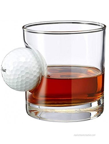 BenShot Golf Ball Glass with Real Golf Ball Embedded. Made in the USA 1 11oz Rocks