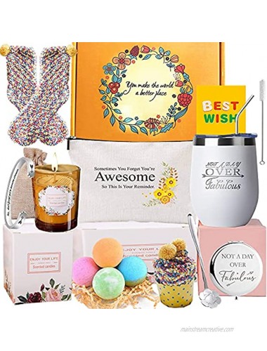 Birthday Gifts for Women Gift Box Basket Gifts for Mom Best Friend Her Best Friend Sister Girlfriend Wife Mother Coworker Anniversary Personalized Thank You Gifts. Funny Cup& Relaxing Spa Gift Set