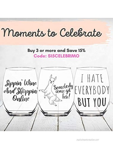 Dancing Llama Somebody Come Get Her Wine Glass Llama Gift Unique and Funny Birthday Gift for Woman Bachelorette Party Gift for Best Friend Soul Sister BFF or Bride.