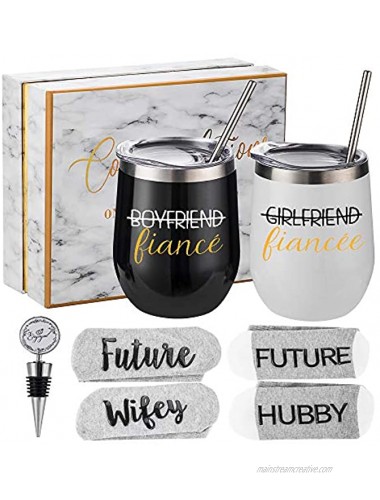 Engagement Gifts for Couples Bride and Groom To Be Gift Set Newly Engaged Gift Set for Him and Her Unique Engaged Party Gifts Idea for Fiance & Fiancee