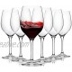 FAWLES Crystal Red Wine Glasses Set of 6 17 Ounce Thin Rim Classic Rounded Bowl Stemmed All-purpose Wine Glass Set Housewarming Anniversary Wine Gift Set