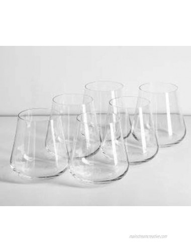 Gabriel-Glas Set of 6 New Stemless Austrian Crystal Wine Glass DrinkArt Edition