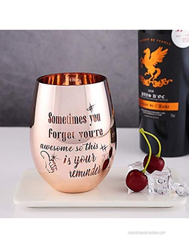 homeconlin Inspirational Gifts Appreciation Gifts For Women,Coworkers,Employee Sometimes You Forget You're Awesome Wine Glass