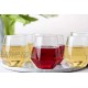 HomeyGear 6 Pack Plastic Diamond Shaped Wine Glasses BPA Free Clear Goblets Stemless 12 Oz Disposable Elegant Drink Cups for Parties Wedding Receptions Fancy Reusable Tumblers for Easy CleanUp