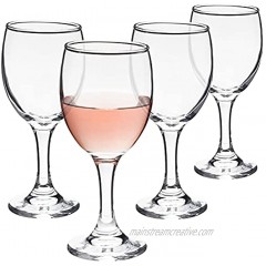 Juvale Set of 4 Small Clear Glass Stemmed Wine Glasses 4.5 Ounces