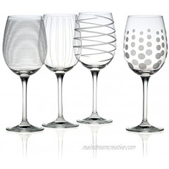 Mikasa Cheers White Wine Glasses Clear Set of 4 SW910-403