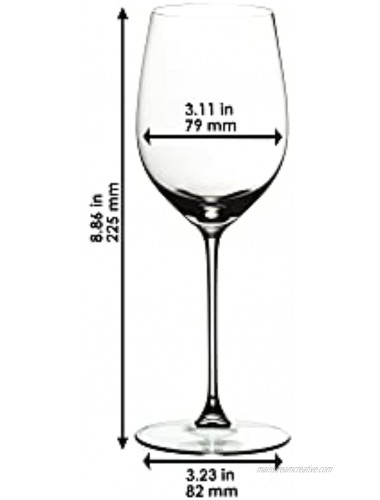 Riedel Veritas Chardonnay Wine Glasses Set of 2 Clear