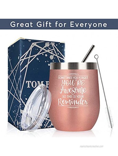 Tom Boy Inspirational Gifts for Women Thank You Gift Appreciation Gifts for Coworker Funny Birthday Graduation Congratulations Encouragement Gift for Best Friend Sister Mom Wine Tumbler With Sayings