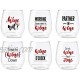 TOSSWARE POP 14oz Vino All About Wine Series SET OF 6 Recyclable Unbreakable & Crystal Clear Plastic Printed Glasses