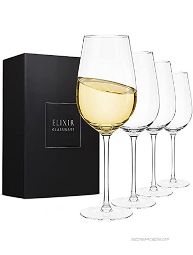 White Wine Glasses Set of 4 Hand Blown Crystal Wine Glasses Modern Long Stem Wine Glasses Tall Chardonnay Wine Glasses with Stem For Wedding Christmas Wine Tasting Wine Lovers 18 oz Clear