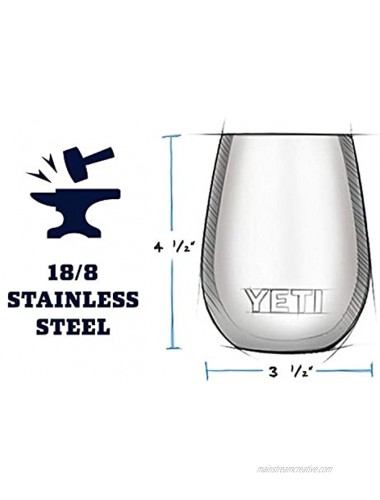 YETI Rambler 10 oz Wine Tumbler Vacuum Insulated Stainless Steel with MagSlider Lid Navy