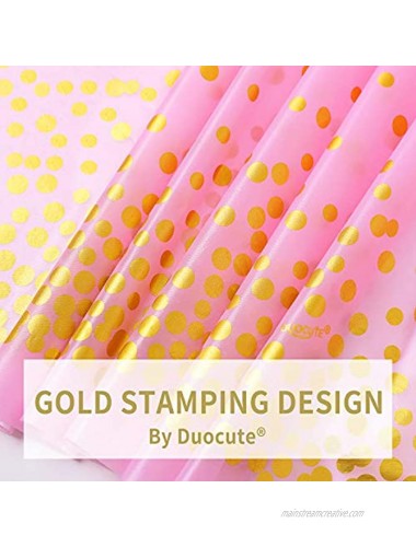 108x54 4 Packs Pink and Gold Disposable Party Tablecloth for Rectangle Table Gold Stamping Dot Confetti Rectangular Plastic Table Cover for Bachelorette Girl Birthday and Baby Shower Wedding