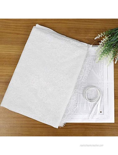 60x120 Inches White Lace Tablecloth Rectangle Vintage Embroidered Lace Table Cover for Wedding Party Home Outdoor Fall Table Decorations