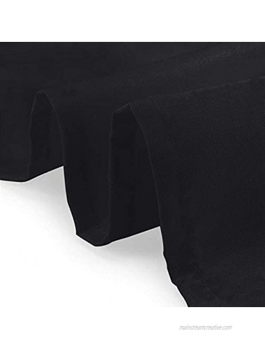 ABCCANOPY 6 FT Rectangle Dinner Tablecloth Table Cover for Rectangular Table in Washable Polyester Great for Buffet Table Parties Birthday Wedding Housewares Black