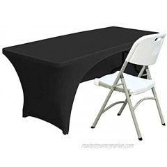 ABCCANOPY Spandex Open Back Table Cover 6 ft. Fitted Polyester Tablecloth Stretch Spandex Tablecover Table Toppers 30+ Colors