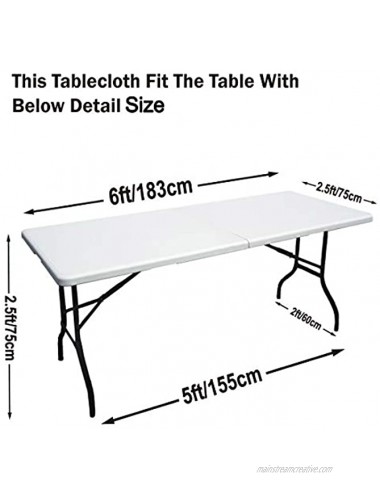 ABCCANOPY Spandex Table Cover 6 ft. Fitted 30+ Colors Polyester Tablecloth Stretch Spandex Table Cover-Table Toppers 6 FT Black