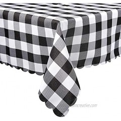 Black and White Buffalo Plaid Square Tablecloth Checkered Gingham Buffalo Washable Polyester Tablecloth 36 x 36 Inch Home Kitchen Dinner Parties Indoor Outdoor Buffet Tablecloth Table Cover