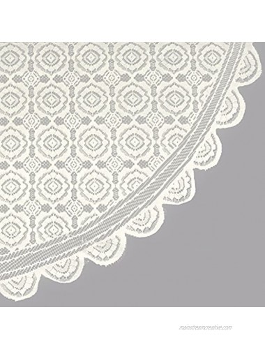 DII Home Essentials 100% Polyester Machine Washable Shabby Chic Vintage Tablecloth or Overlay 63 Round Vintage Lace Cream