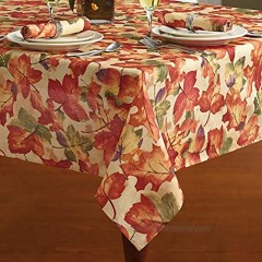 Elrene Home Fashions Festival Printed Fabric Tablecloth for Fall Harvest Thanksgiving 60" x 102" Multi
